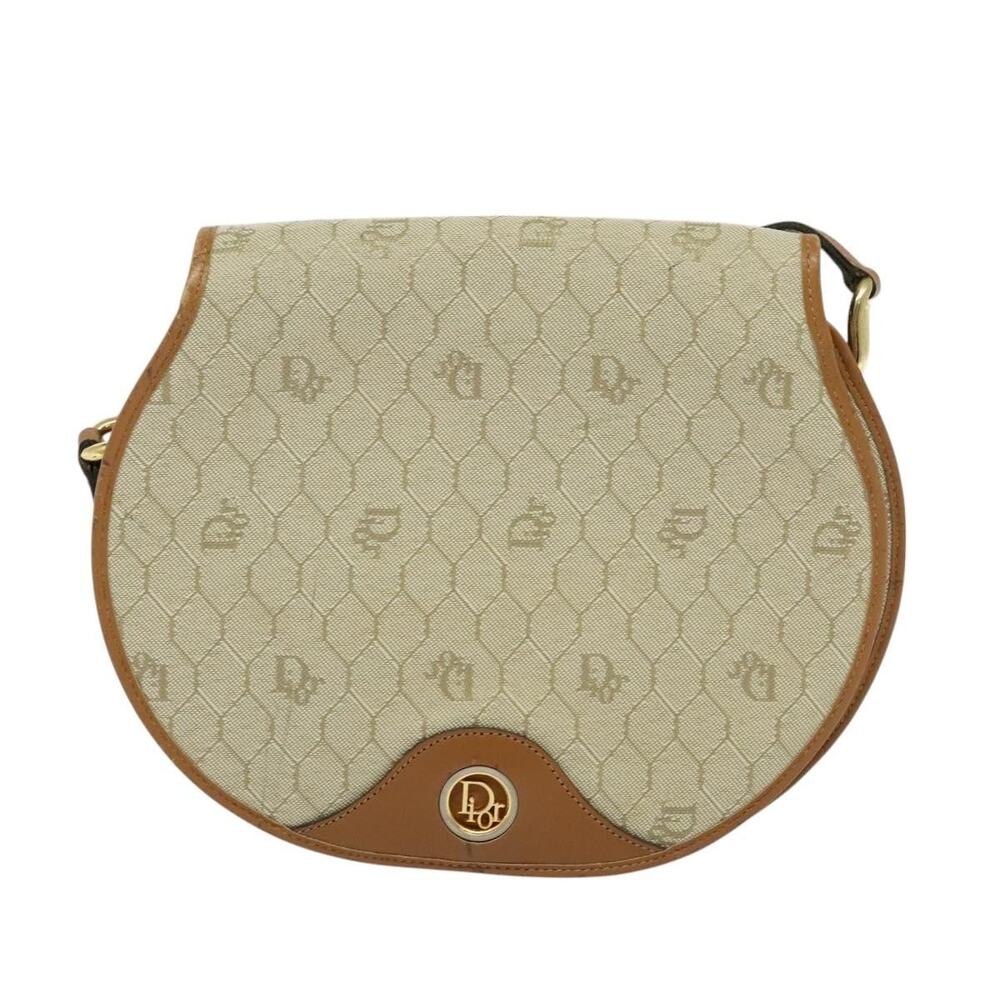 Dior Honeycomb Canvas Shoulder Bag Beige